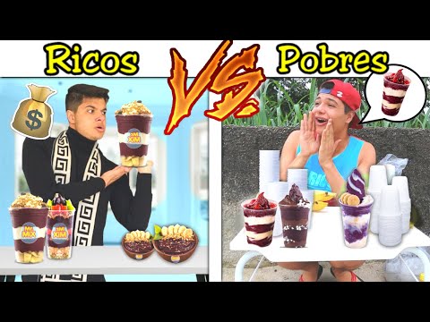 RICOS VS POBRES NA LOJINHA DE AÇAÍ #5 (QUEM GANHAR MAIS DINHEIRO VENCE)