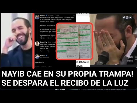 Nayib bukele cae en la trampa de oposicion y quedo en ridiculo se disparan los recibos de luz