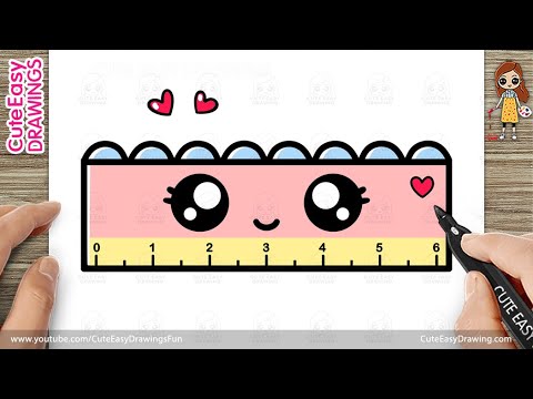 How to Draw a Cute Ruler - Easy Step-by-Step Drawing and Coloring for Kids!