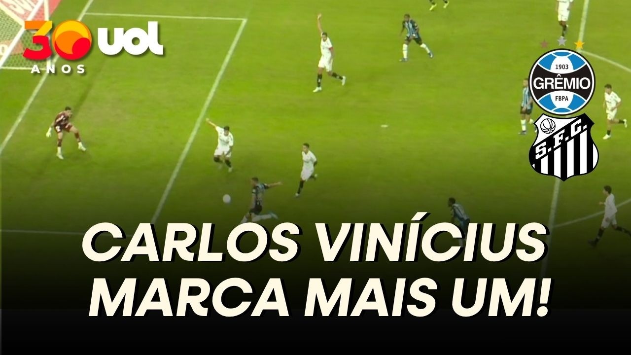SANTOS X GRÊMIO: CARLOS VINÍCIUS MARCA O SEGUNDO DELE