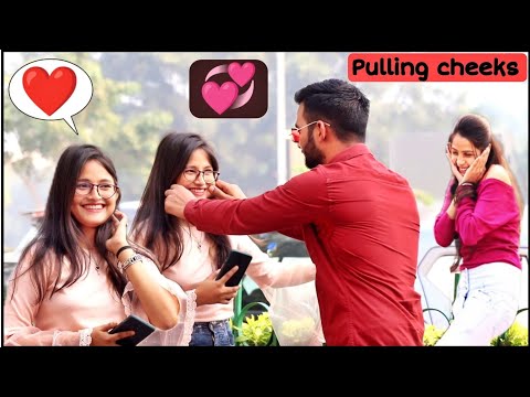 Pulling Cute Girls Cheeks ❤️ Prank || Sanskari Rohit