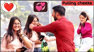 Pulling Cute Girls Cheeks ❤️ Prank || Sanskari Rohit