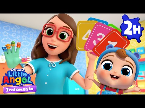 Lucunya Keluarga Jari Hewan | Little Angel Bahasa Indonesia | Kartun dan Lagu Anak