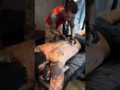 ยากูซ่าเกาหลีบินตรงมาสักร้าน ตาต้น รับสักลาย #tattoo