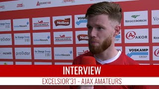 Screenshot van video Givan Werkhoven: "Hadden het eerder op slot moeten gooien" | Excelsior'31 - Ajax amateurs