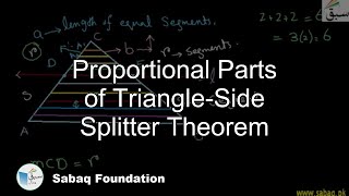 Proportional Parts of Triangle-Side Splitter Theorem