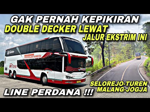 LINE PERDANA ❗️ Gak Pernah Kepikiran Double Decker Lewat Jalur Ini 😱| trip Mtrans M273 “ Natalia “