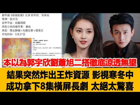 本以為郭宇欣劉蕭旭二搭徹底涼透無指望，結果突然炸出王炸資源，影視寒冬中成功拿下8集橫屏長劇，太絕太驚喜！港臺娛樂匯 #劉蕭旭 #郭宇欣 poster