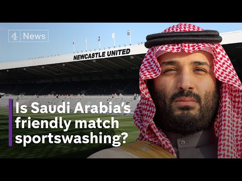 Football fans protest ‘sportswashing’ Saudi Arabia friendlies at Newcastle United