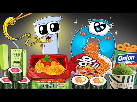 Convenience Store Food Mukbang VS Alphabet Lore COMPLETE EDITION!  Alphabet Lore ANIMATION | ASMR