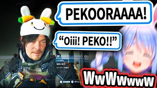 Pekora Finally Made Sam Wear Nousagi Cap and Say "Peko" In Death Stran