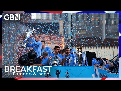 'Manchester is well and truly blue!' | Manchester City return home to celebrate Champions League win