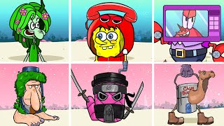 Complete War: SpongeBob x Catnap vs the Italian Brainrot House | Spongebob Animation