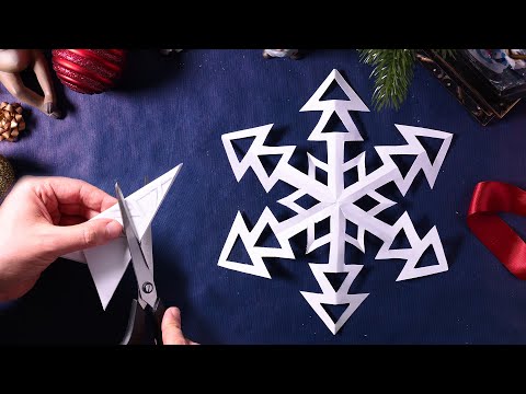 Як зробити сніжинку з паперу ❄️ Простий покроковий майстер-клас для початківців