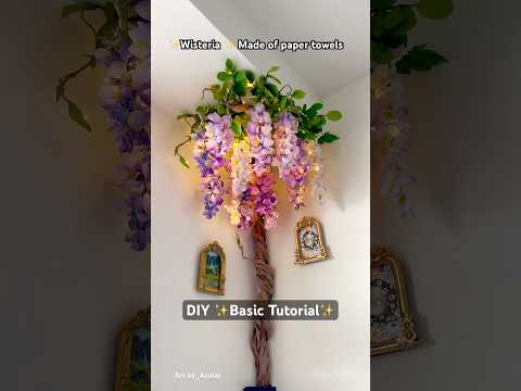 How to Make a Paper Blossom Tree | DIY Wisteria flowers | Basic Tutorial