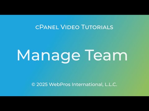 ManageTeam interface