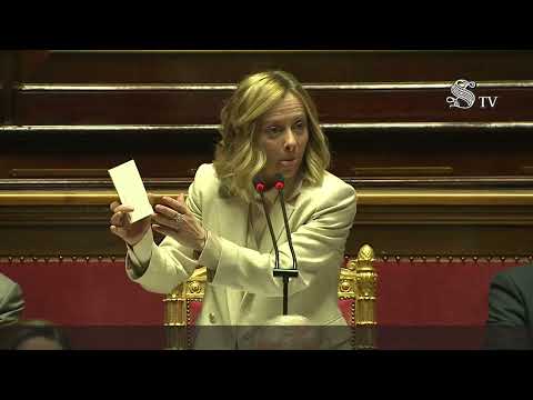 GIORGIA MELONI REPLICA IN SENATO IN VISTA DEL CONSIGLIO EUROPEO