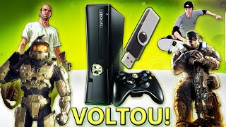 XBOX 360 VOLTOU COM TUDO EM 2025 (Desbloqueio usb, gta 5 online server privado e+)