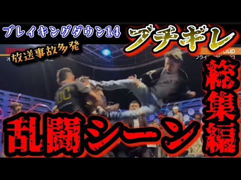 【ブレイキングダウン14】ガチギレ乱闘シーン総集編！ガチ殴りで失神する参加者！放送事故多発でやばすぎる！【朝倉未来/ブレイキングダウン/BreakingDown/オーディション/朝倉海】