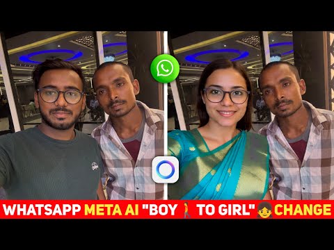 Whatsapp Meta AI Boy to Girl Photo Editing 🔥 | AI Se Ladka Ko Ladki Kaise Banaye?