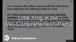 Little Frog in the Well-Comprehension-Part 2