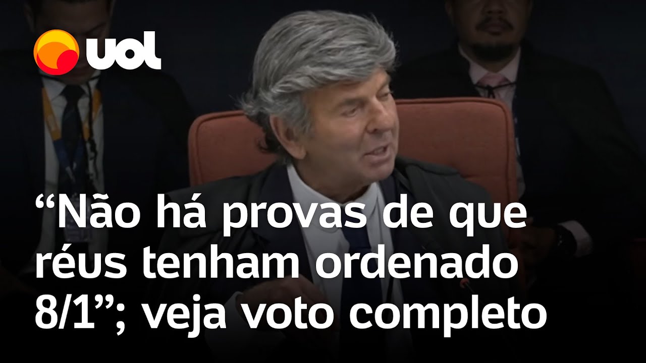 Fux faz nova divergência com Moraes e diz que não há provas de que réus tenham ordenado o 81