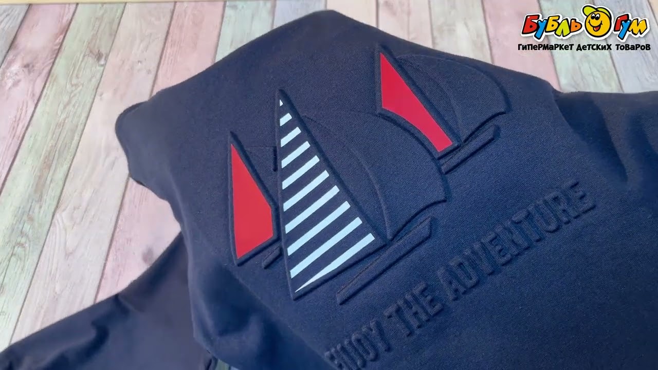 Толстовка Lanson Kids с принтом темно-синяя - видео Толстовка Lanson Kids с принтом темно-синяя - видео