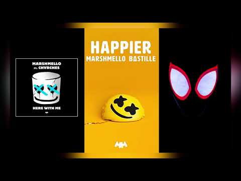 HERE WITH ME x HAPPIER x SUNFLOWER (Mashup) - Marshmello, Post Malone, CHVRCHES, Bastille, Swae Lee