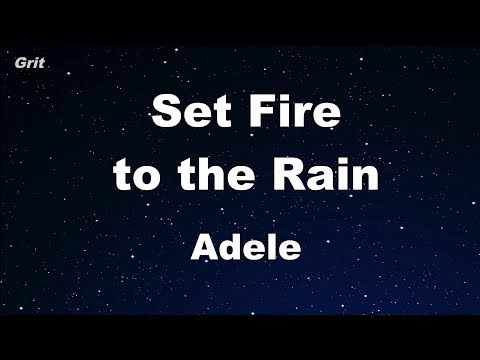 Set Fire To The Rain – Adele  Karaoke 【No Guide Melody】 Instrumental