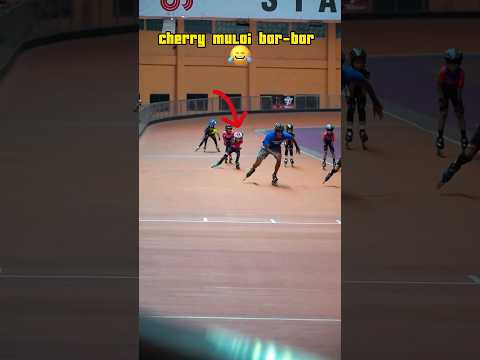 Cherry mulai bar-bar main sepatu roda, relay sepatu roda #shortsvideo #short #inlineskate #anak