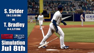 【MLB】Atlanta Braves vs. Tampa Bay Rays｜Jul 8th Simulation｜MLB The Show 23