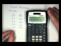 Linear Regression Analysis with TI 30x