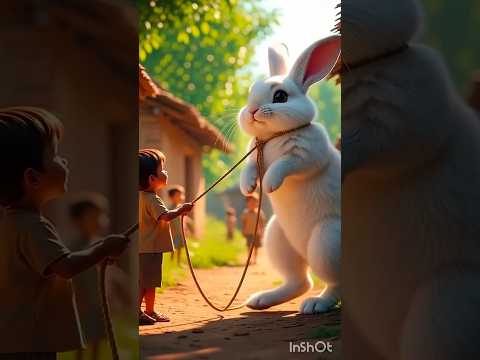 “गाँव में आया विशाल खरगोश, फिर हुआ कुछ ऐसा कि सब हैरान रह गए 😲🐇” #ai  #funnyshorts #rabbitstory #yt