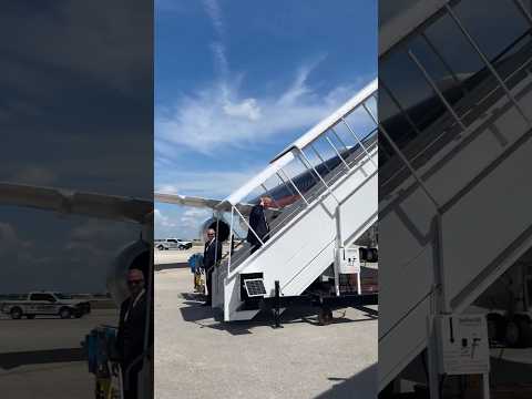 Trump Departs Palm Beach for Montana Rally