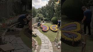 Giant Butterfly Garden Transformation | Satisfying Landscaping Timelapse | Backyard Makeover
