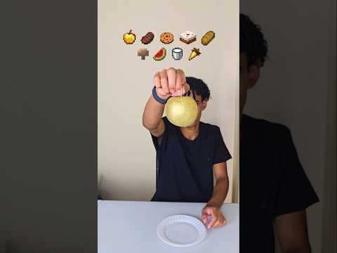 Provando Comida do Minecraft na vida Real!!! #minecraft #comida #provando #asmr #satisfatorio