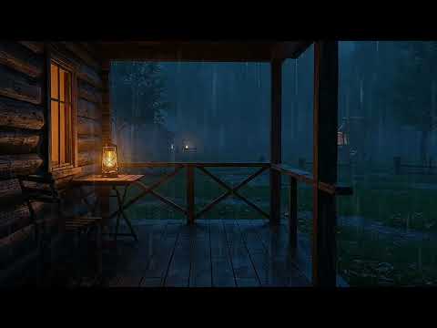 Nonstop Rain Sounds on Porch – Peaceful Sleep Atmosphere | No Thunderstorm