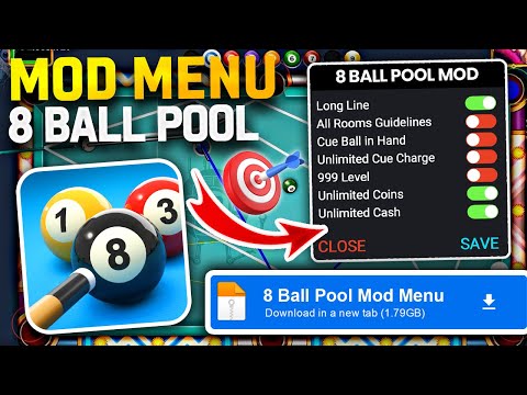 🔴 8 BALL POOL HACK/MOD Menu 🎱 Líneas Largas, MegaPower & Dinero Infinito ✅ NUEVO 8 Ball Pool Hack