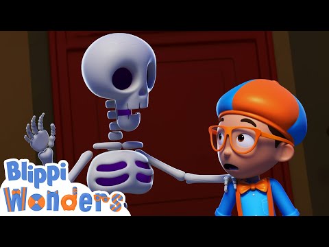 Skeleton Surprise! | Blippi Wonders | Learn ABC 123 | Fun Cartoons | Moonbug Kids