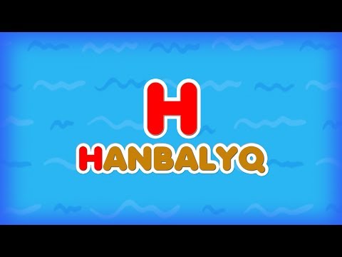 9. «H» әрпі - HANBALYQ - ФОРЕЛЬ. Казахский Алфавит на латинице