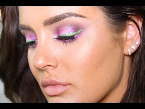 Playing with Colour!! Purple & Green Eye Makeup feat. BH Cosmetics
