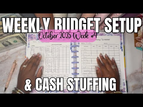 Cash stuffing Weekly Budgeting Paycheck Breakdown October 2025 Week 4 #personalfinance