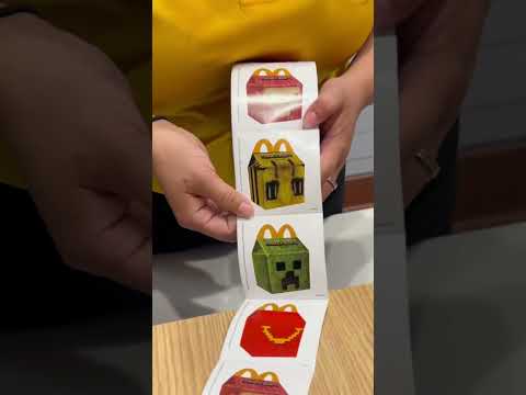 Run to McDonald’s and get Minecraft stickers #shorts