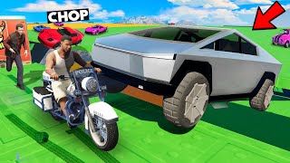 GTA 5 CHOP AND FROSTY CARS VS RUNNERS WITH CYBERTRUCKS