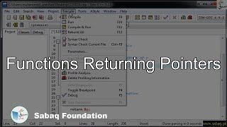 Functions Returning Pointers