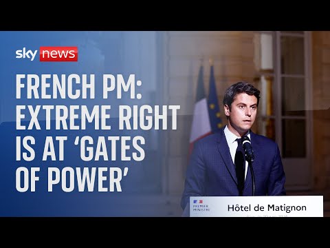 France elections: PM warns extreme right is at 'gates of power'