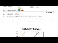 Solubility Concepts and Calculations