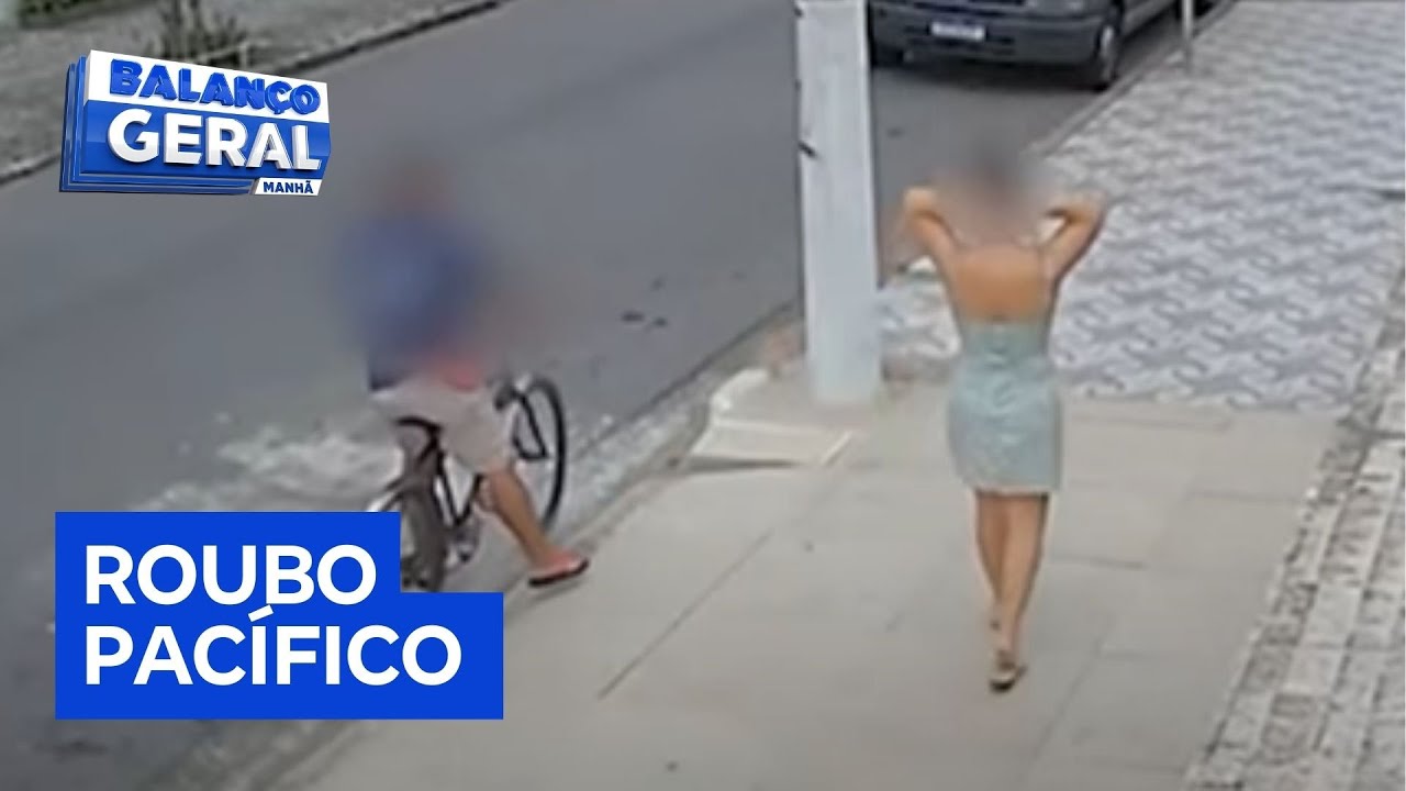 Câmeras flagram mulher entregando joias a ladrão de forma silenciosa em Santos