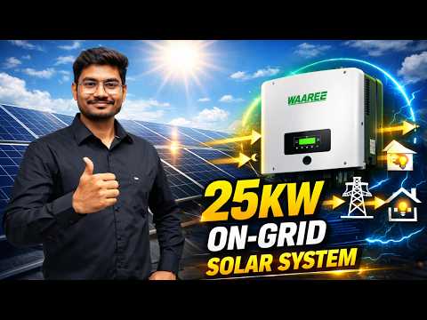 Waaree 25KW On-Grid Solar System at Home | Waaree 25 KW On-Grid Solar System  Cost, ROI & Savings