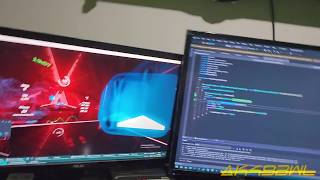 Playing Beat Saber Backward Looking For Particles